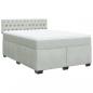 Preview: Boxspringbett mit Matratze Hellgrau 140x190 cm Samt