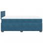 Preview: Boxspringbett mit Matratze Blau 120x190 cm Samt