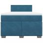 Preview: Boxspringbett mit Matratze Blau 120x190 cm Samt