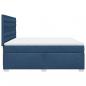 Preview: Boxspringbett mit Matratze Blau 200x200 cm Stoff