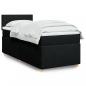 Preview: ARDEBO.de - Boxspringbett mit Matratze Schwarz 90x200 cm Stoff