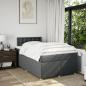 Preview: Boxspringbett mit Matratze Dunkelgrau 120x190 cm Stoff