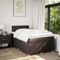 Preview: Boxspringbett mit Matratze Dunkelbraun 120x200 cm Stoff