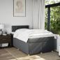 Preview: Boxspringbett mit Matratze Dunkelgrau 120x200 cm Stoff