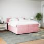 Preview: Boxspringbett mit Matratze Rosa 200x200 cm Samt