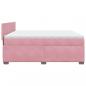 Preview: Boxspringbett mit Matratze Rosa 200x200 cm Samt