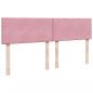 Preview: Boxspringbett mit Matratze Rosa 200x200 cm Samt