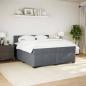 Preview: Boxspringbett mit Matratze Dunkelgrau 200x200 cm Samt