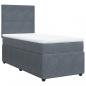 Preview: Boxspringbett mit Matratze Dunkelgrau 80x200 cm Samt