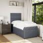 Preview: Boxspringbett mit Matratze Dunkelgrau 80x200 cm Samt