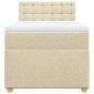 Preview: Boxspringbett mit Matratze Creme 80x200 cm Stoff