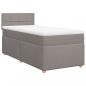 Preview: Boxspringbett mit Matratze Taupe 90x190 cm Stoff