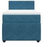 Preview: Boxspringbett mit Matratze Blau 80x200 cm Samt