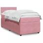 Preview: ARDEBO.de - Boxspringbett mit Matratze Rosa 80x200 cm Samt