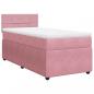 Preview: Boxspringbett mit Matratze Rosa 80x200 cm Samt