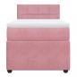 Preview: Boxspringbett mit Matratze Rosa 80x200 cm Samt