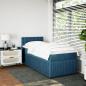 Preview: Boxspringbett mit Matratze Blau 80x200 cm Samt