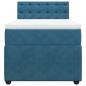 Preview: Boxspringbett mit Matratze Blau 80x200 cm Samt