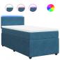 Preview: Boxspringbett mit Matratze Blau 90x190 cm Samt