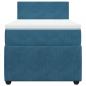 Preview: Boxspringbett mit Matratze Blau 90x190 cm Samt