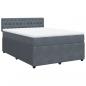 Preview: Boxspringbett mit Matratze Dunkelgrau 160x200 cm Samt