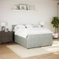 Preview: Boxspringbett mit Matratze Hellgrau 160x200 cm Samt