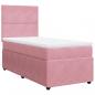 Preview: Boxspringbett mit Matratze Rosa 100x200 cm Samt