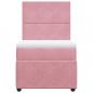 Preview: Boxspringbett mit Matratze Rosa 100x200 cm Samt