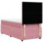 Preview: Boxspringbett mit Matratze Rosa 100x200 cm Samt