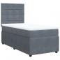 Preview: Boxspringbett mit Matratze Dunkelgrau 100x200 cm Samt