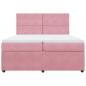 Preview: Boxspringbett mit Matratze Rosa 200x200 cm Samt