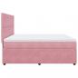 Preview: Boxspringbett mit Matratze Rosa 200x200 cm Samt