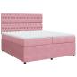 Preview: Boxspringbett mit Matratze Rosa 200x200 cm Samt