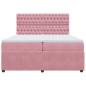 Preview: Boxspringbett mit Matratze Rosa 200x200 cm Samt