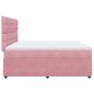 Preview: Boxspringbett mit Matratze Rosa 200x200 cm Samt