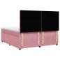 Preview: Boxspringbett mit Matratze Rosa 200x200 cm Samt