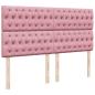 Preview: Boxspringbett mit Matratze Rosa 200x200 cm Samt