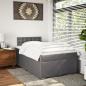 Preview: Boxspringbett mit Matratze Grau 120x200 cm Kunstleder