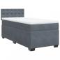 Preview: Boxspringbett mit Matratze Dunkelgrau 90x190 cm Samt