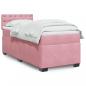 Preview: ARDEBO.de - Boxspringbett mit Matratze Rosa 80x200 cm Samt