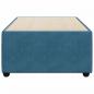 Preview: Bettgestell Blau 90x190 cm Samt