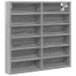 Preview: Vitrinenschrank Grau Sonoma 60x8,5x58 cm Holzwerkstoff