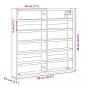 Preview: Vitrinenschrank Grau Sonoma 60x8,5x58 cm Holzwerkstoff