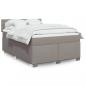 Preview: ARDEBO.de - Boxspringbett mit Matratze Taupe 160x200 cm Stoff