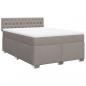 Preview: Boxspringbett mit Matratze Taupe 160x200 cm Stoff