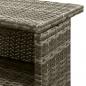 Preview: 5-tlg. Gartenbar-Set mit Kissen Grau Poly Rattan