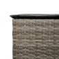 Preview: 5-tlg. Gartenbar-Set mit Kissen Grau Poly Rattan