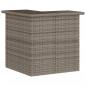 Preview: 5-tlg. Gartenbar-Set mit Kissen Grau Poly Rattan