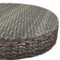 Preview: 3-tlg. Gartenbar-Set mit Kissen Grau Poly Rattan