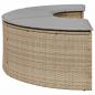 Preview: Garten-Fußhocker mit Kissen Beige Poly-Rattan